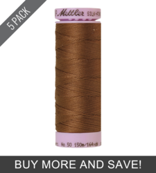 Pecan (9105-1223) - Silk Finish Cotton 50wt - 164 Yards (5 Pack)