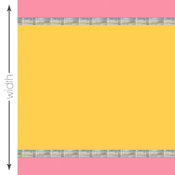 Pencil Double Border in Bright Lemon