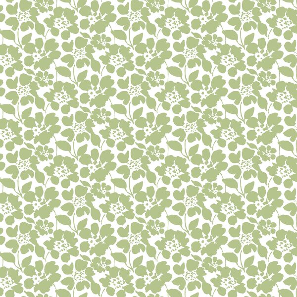 Roundabout Floral in Thyme Green