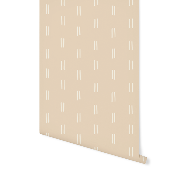 Double Dash in Sand Wallpaper by Erin Kendal Hawthorne Supply Co