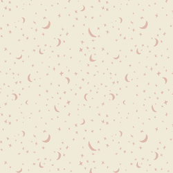 Celestial Stars in Pink on Cream
