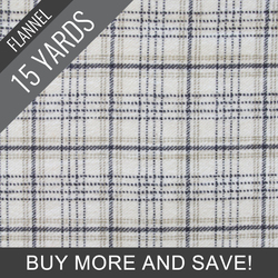 Crosshatch Plaid Flannel in Oatmilk - 15 Yard Bolt