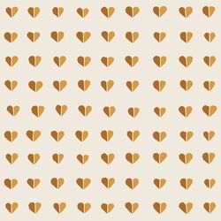 Half and Half Hearts in Golden Yellow