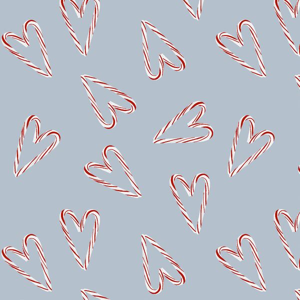 Sweet Candy Canes in Icy Blue