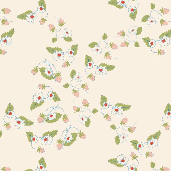 Small Berry Tendrils in Rose