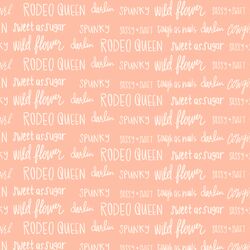 Wildflower Words in Peach