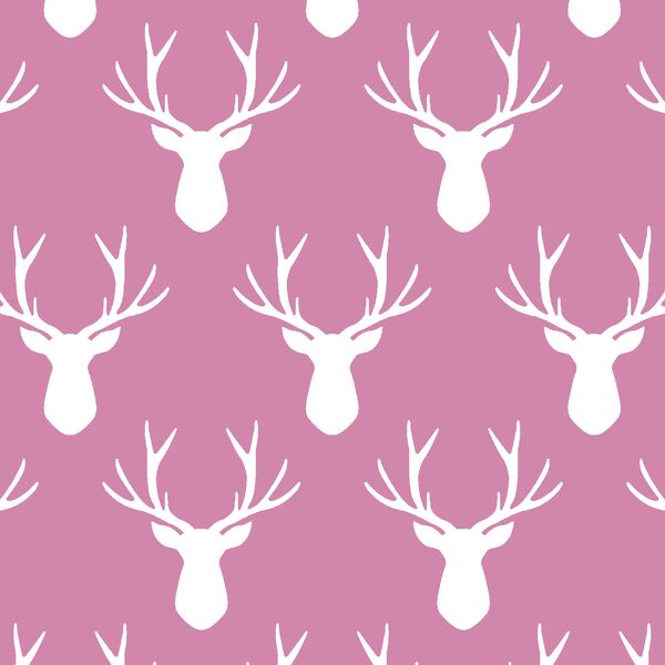 Stag Silhouette in Wisteria