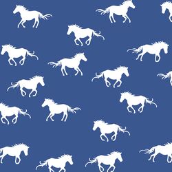 Horse Silhouette in Blue Jay