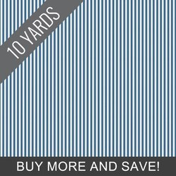 1/8" Stripe in Coastal Blue on Ivory - 10 Yard Bolt