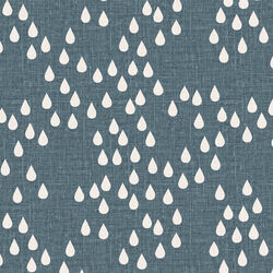 Rain Drops in Mid Teal