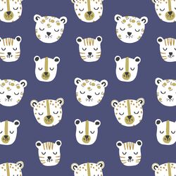 Jungle Cats in Indigo