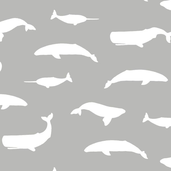 Whale Silhouette in Pebble