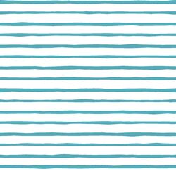 Artisan Stripe in Lagoon on White