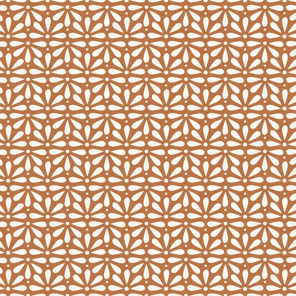 Stenciled Blooms in Mahogany