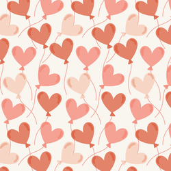 Floating Hearts in Blushing