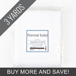 Flannel in White - 3 Yard Quick Cut