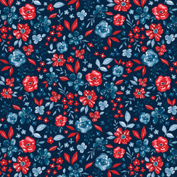 American Garden in Dark Blue