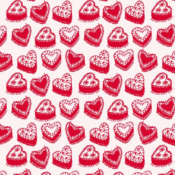 Heart Cakes in Red Rose