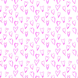 Hearts a Mess in Pink Taffy