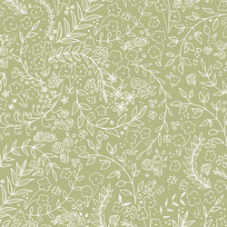 Sketched Florals in Soft Leaf