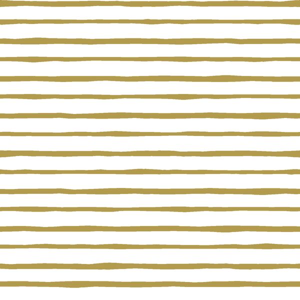 Artisan Stripe in Gold on White