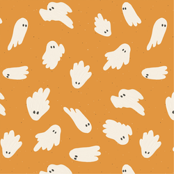 Ghosts in Pumpkin Orange