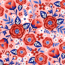 Large All American Floral in Watermelon