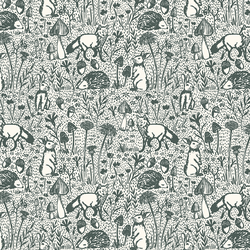 Woods of Whimsy in Pine on Cream