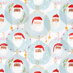All The Santas in Icy Blue
