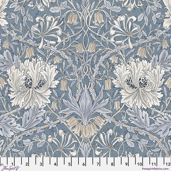 Small Honeysuckle & Tulip in Indigo