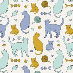 Cat Sketches in Sky