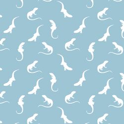 Iguana Silhouette in Bluebell