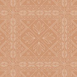 Dotted Tile in Cream on Tawny