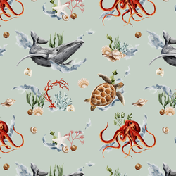 Marine Friends in Sea Foam