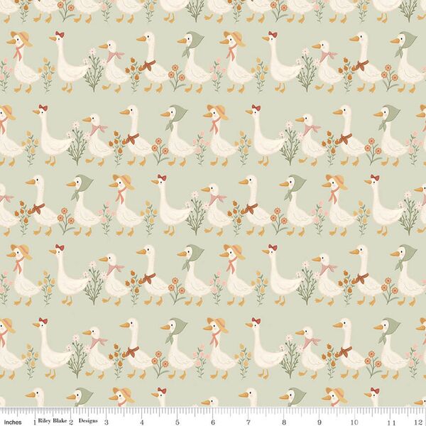 Goose Stroll in Green