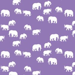 Elephant Silhouette in Amethyst