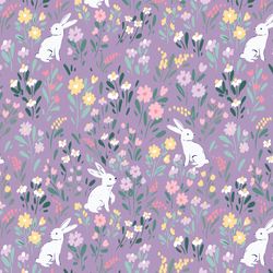Bunny Meadow in Purple
