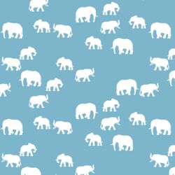 Elephant Silhouette in Surf