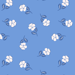 Large Pretty Pansies in True Blue
