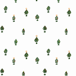Christmas Trees in White