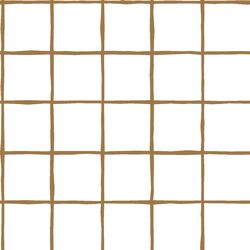 Windowpane in Ochre on White