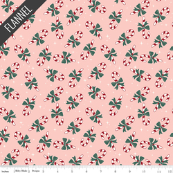 Candy Cane Flannel in Blush