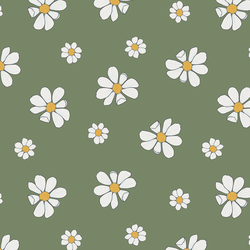 Daisies in Soft Green