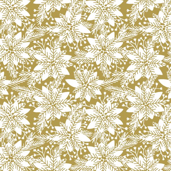 Little Pointsettias in Gold