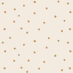 Squiggle Dots in Spruce Yellow on Egret