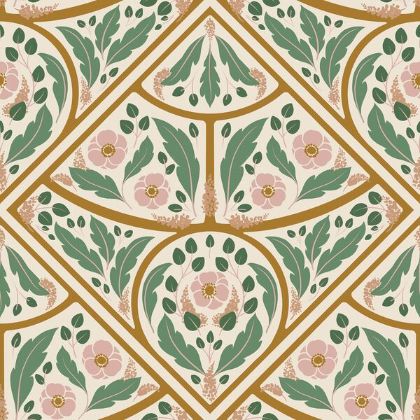 Diamond Damask in Garden