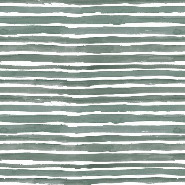 Watercolor Wash Stripe in Leafy