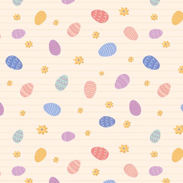 Painted Eggs in Spring