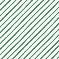 Sweet Candy Stripe in Crisp Green on Cream