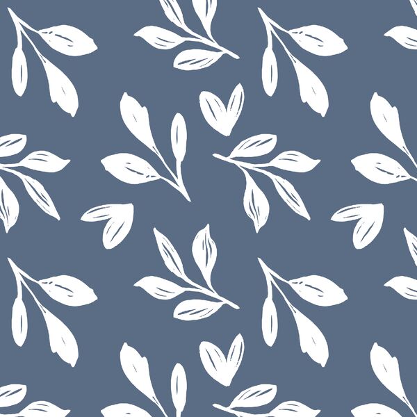 Garden Foliage in Evening Blue